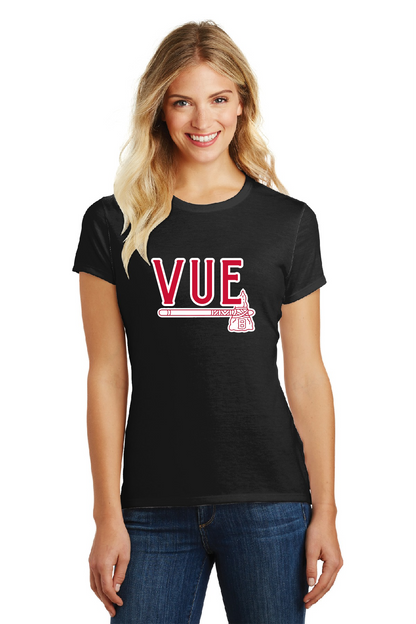 District® Vue Women's Black Perfect Blend® CVC Tee DM108L