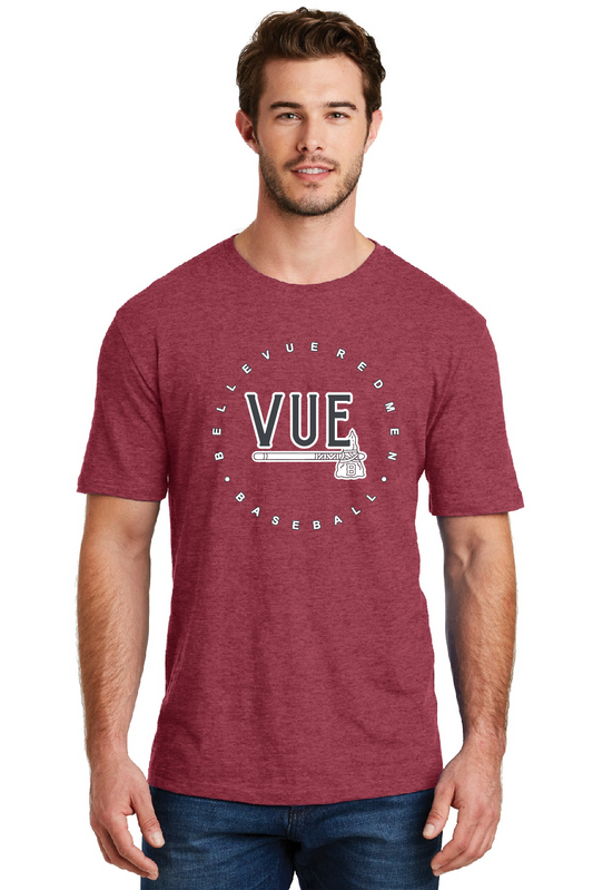 District® Vue Men's Heathered Red Perfect Blend® CVC Tee DM108