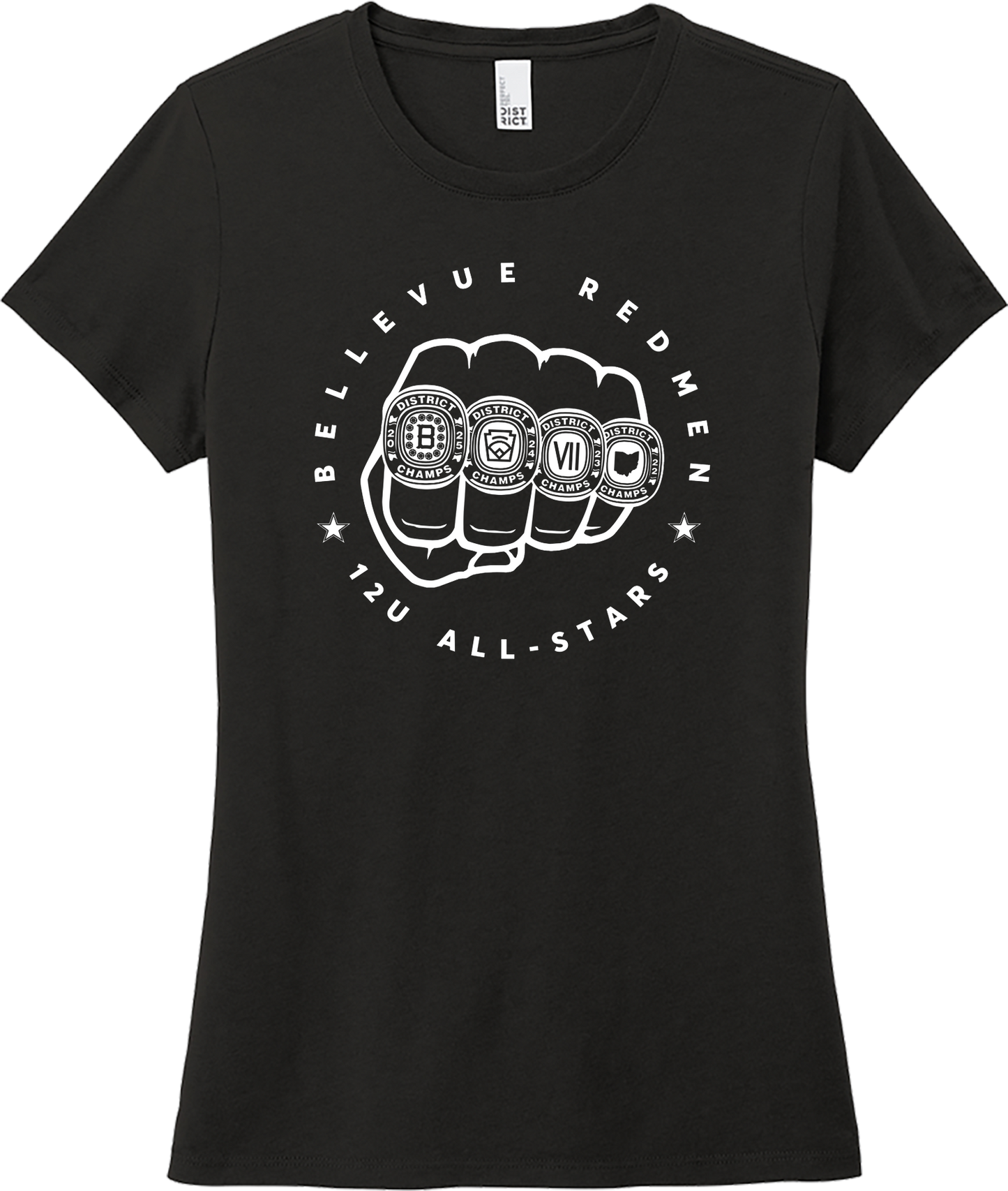 Little League - 2025 12U District Champions - District ® Women’s Perfect Tri ® Tee - DM130L