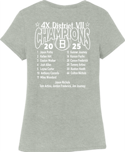 Little League - 2025 12U District Champions - District ® Women’s Perfect Tri ® Tee - DM130L