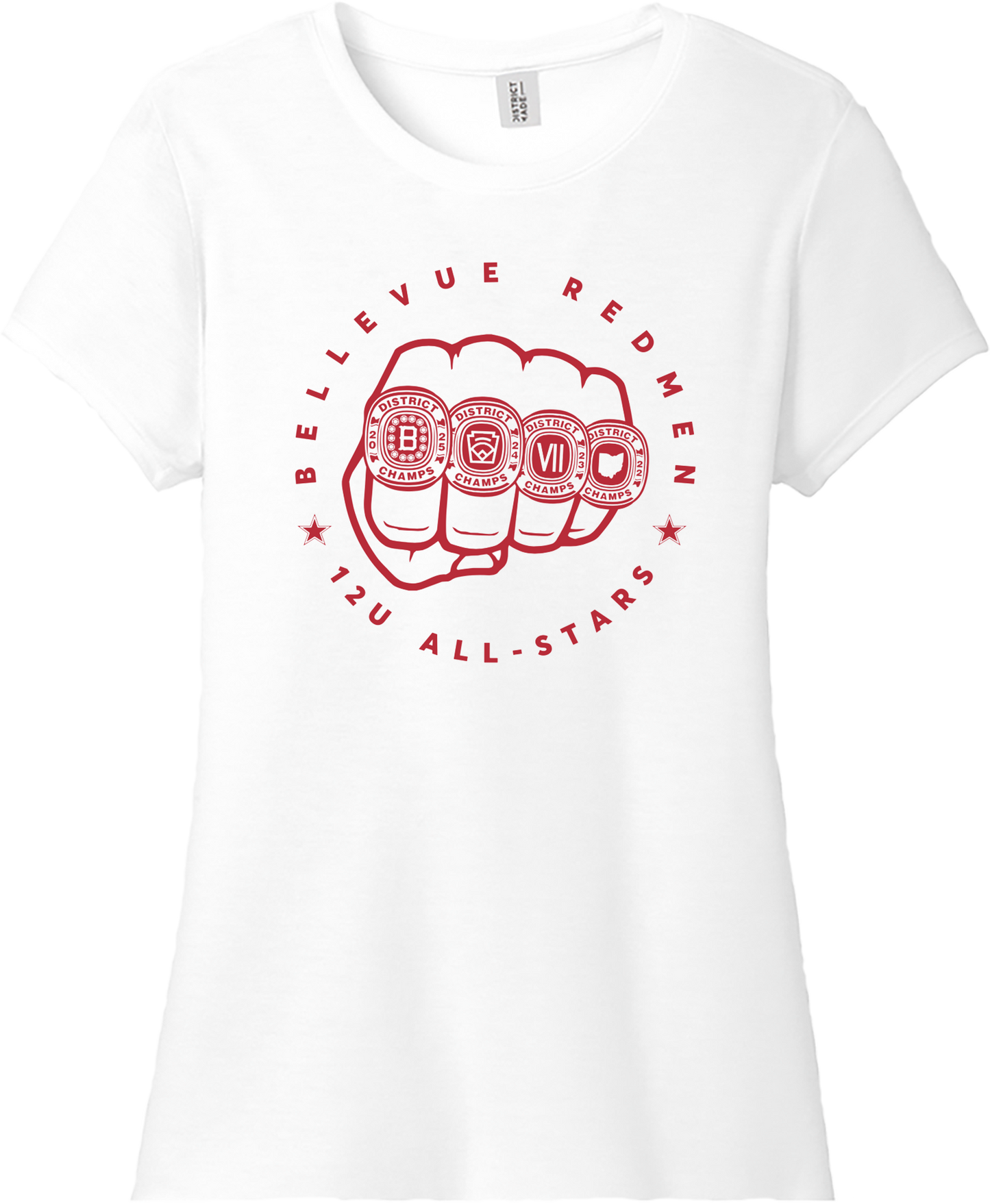 Little League - 2025 12U District Champions - District ® Women’s Perfect Tri ® Tee - DM130L
