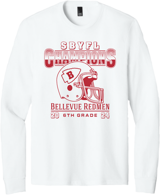 Sandusky Bay Youth Football League - 2024 Champions - Youth District ® Perfect Tri ® Long Sleeve Tee - DM132Y