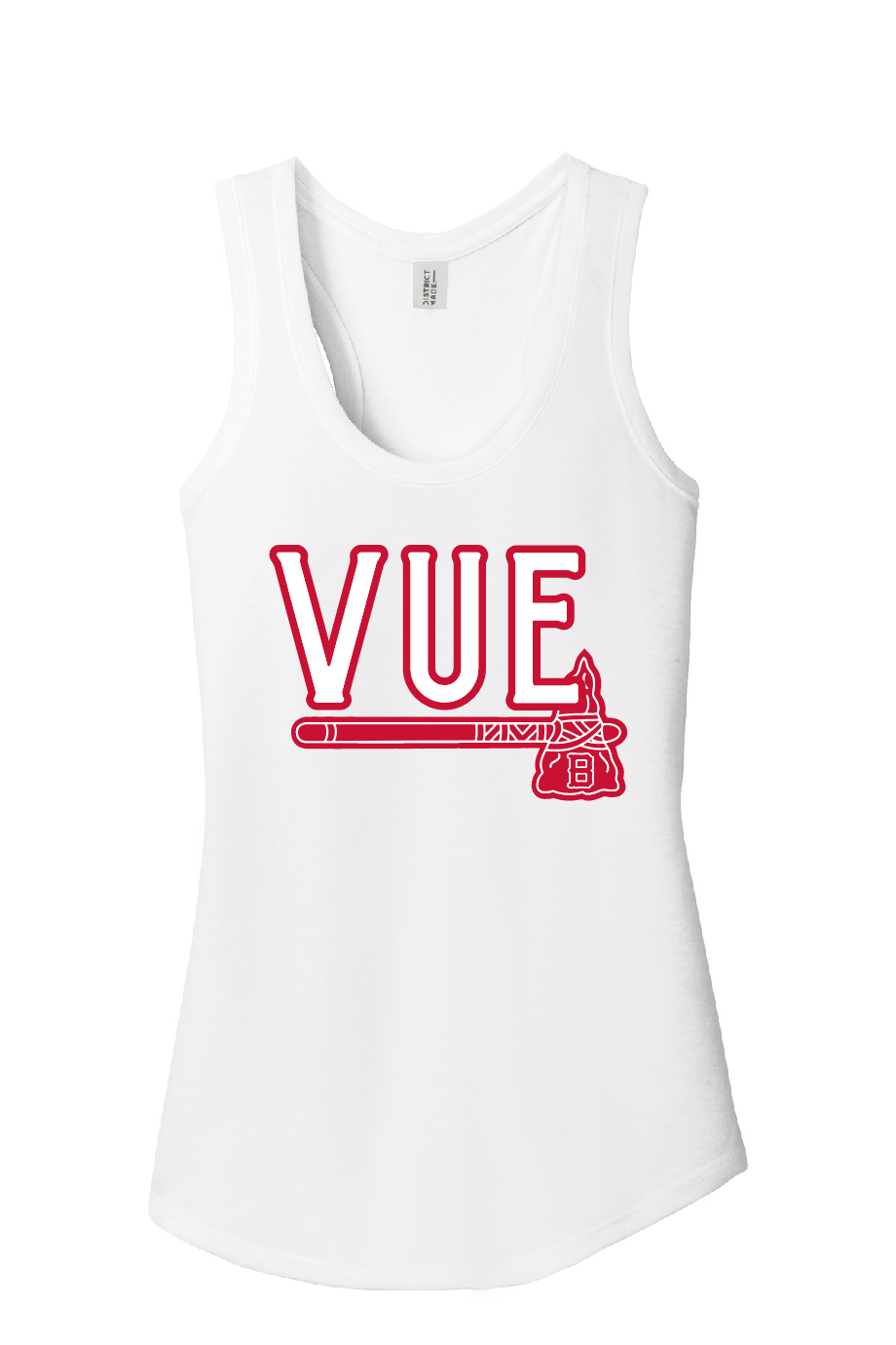 District® Vue White Women's Perfect Tri® Racerback Tank DM138L