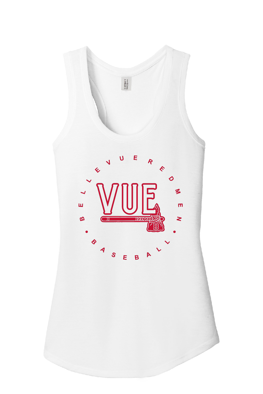 District® Vue White Women's Perfect Tri® Racerback Tank DM138L