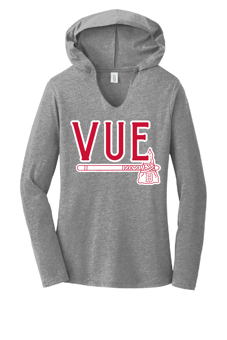 District® Vue Grey Frost Women's Perfect Tri® Long Sleeve Hoodie DM139L