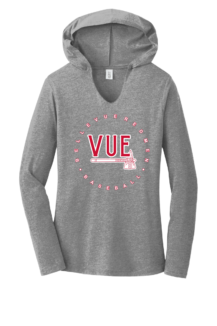 District® Vue Grey Frost Women's Perfect Tri® Long Sleeve Hoodie DM139L