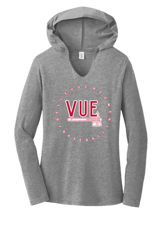 District® Vue Grey Frost Women's Perfect Tri® Long Sleeve Hoodie DM139L