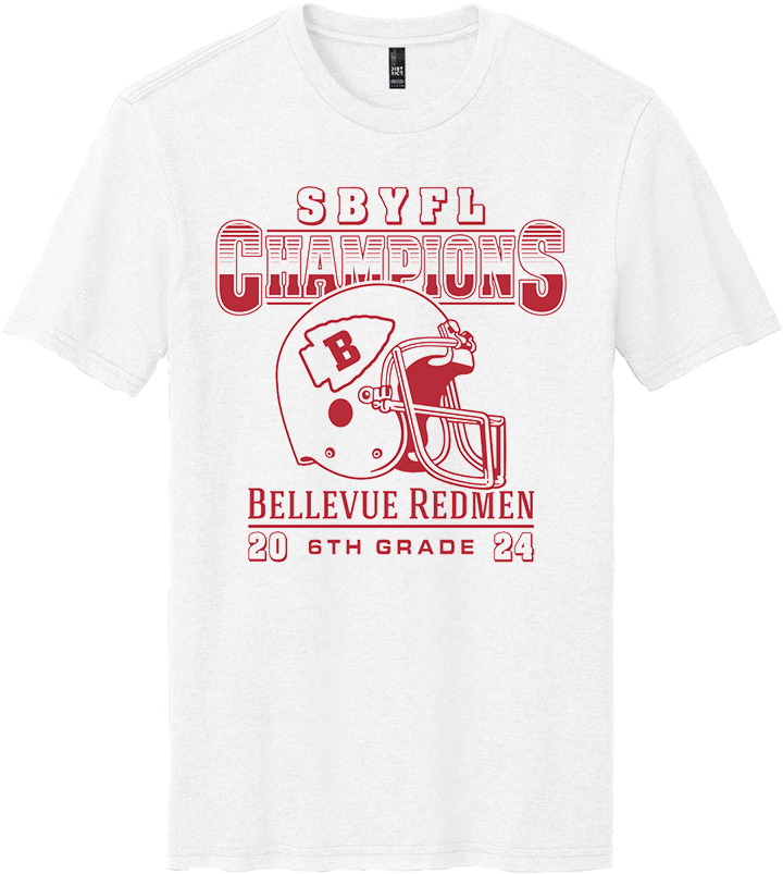 Sandusky Bay Youth Football League - 2024 Champions - District® Perfect Blend® CVC Tee - DM108 / DT108Y