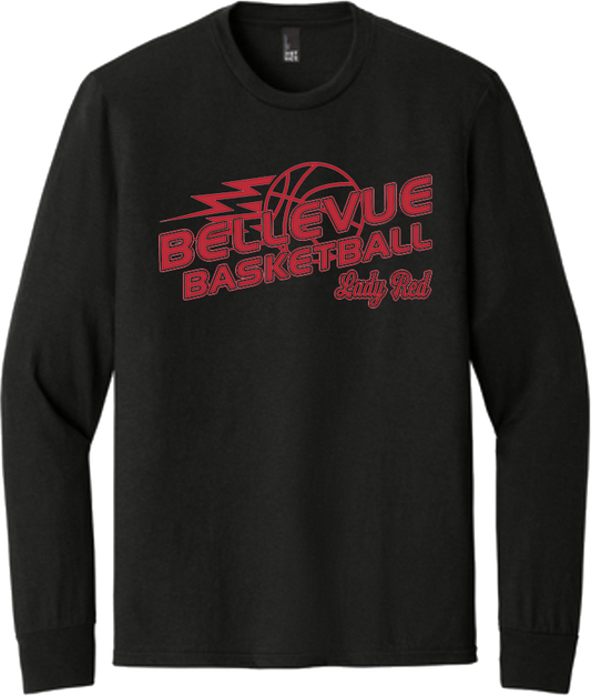 Bellevue Lady Red Basketball Lightning - District® Youth Perfect Tri® Long Sleeve Tee - DT132Y