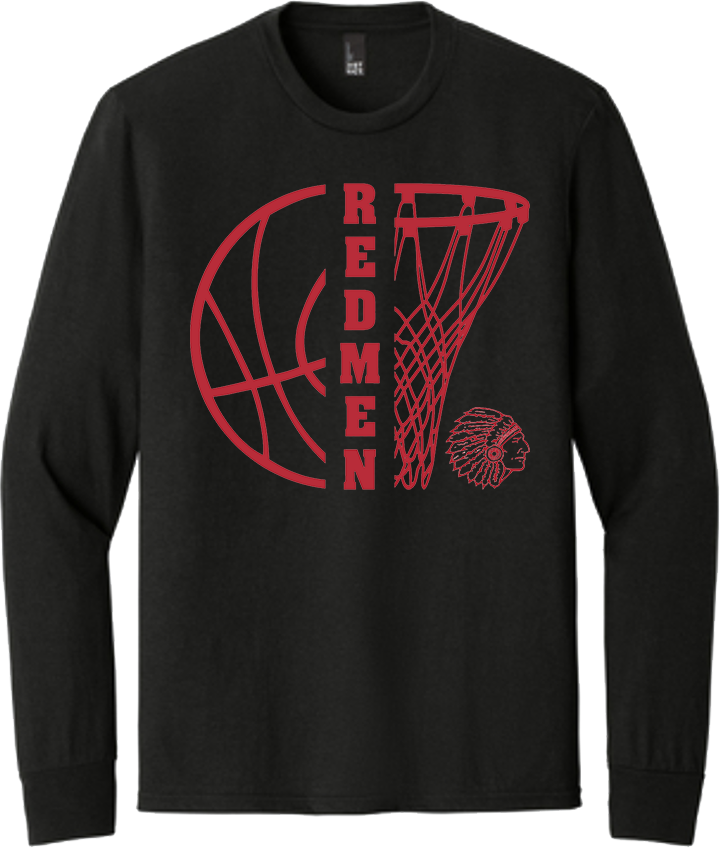 Bellevue Redmen Hoops Split - District® Youth Perfect Tri® Long Sleeve Tee - DT132Y