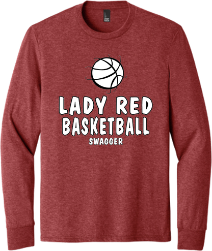 Bellevue Lady Red Basketball Swagger - District® Youth Perfect Tri® Long Sleeve Tee - DT132Y