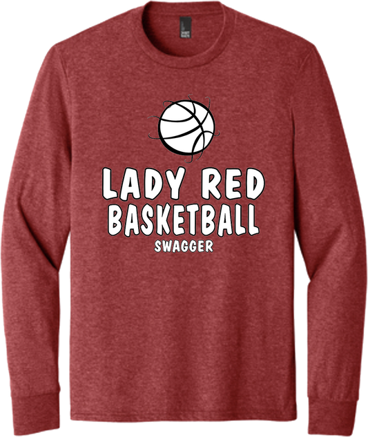 Bellevue Lady Red Basketball Swagger - District® Youth Perfect Tri® Long Sleeve Tee - DT132Y