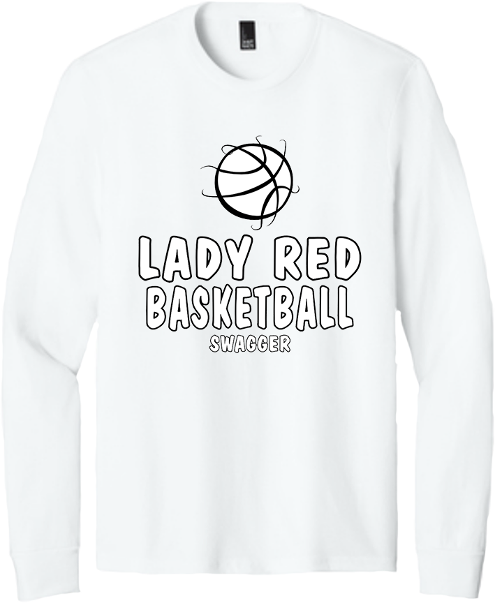 Bellevue Lady Red Basketball Swagger - District® Youth Perfect Tri® Long Sleeve Tee - DT132Y