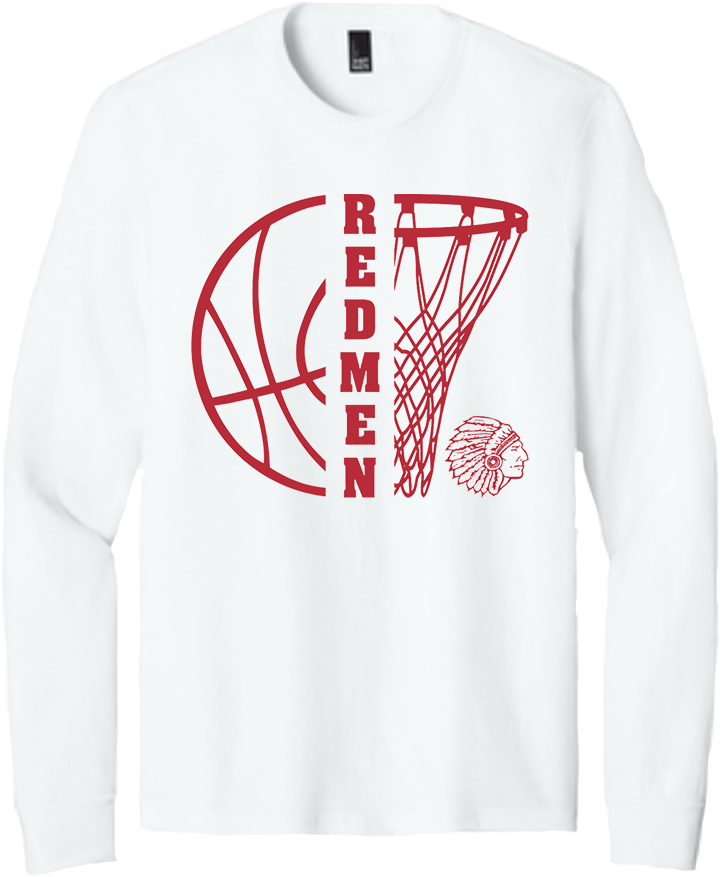 Bellevue Redmen Hoops Split - District® Youth Perfect Tri® Long Sleeve Tee - DT132Y