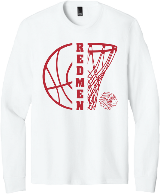 Bellevue Redmen Hoops Split - District® Youth Perfect Tri® Long Sleeve Tee - DT132Y