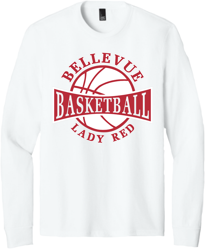 Bellevue Lady Red Basketball - District® Youth Perfect Tri® Long Sleeve Tee - DT132Y