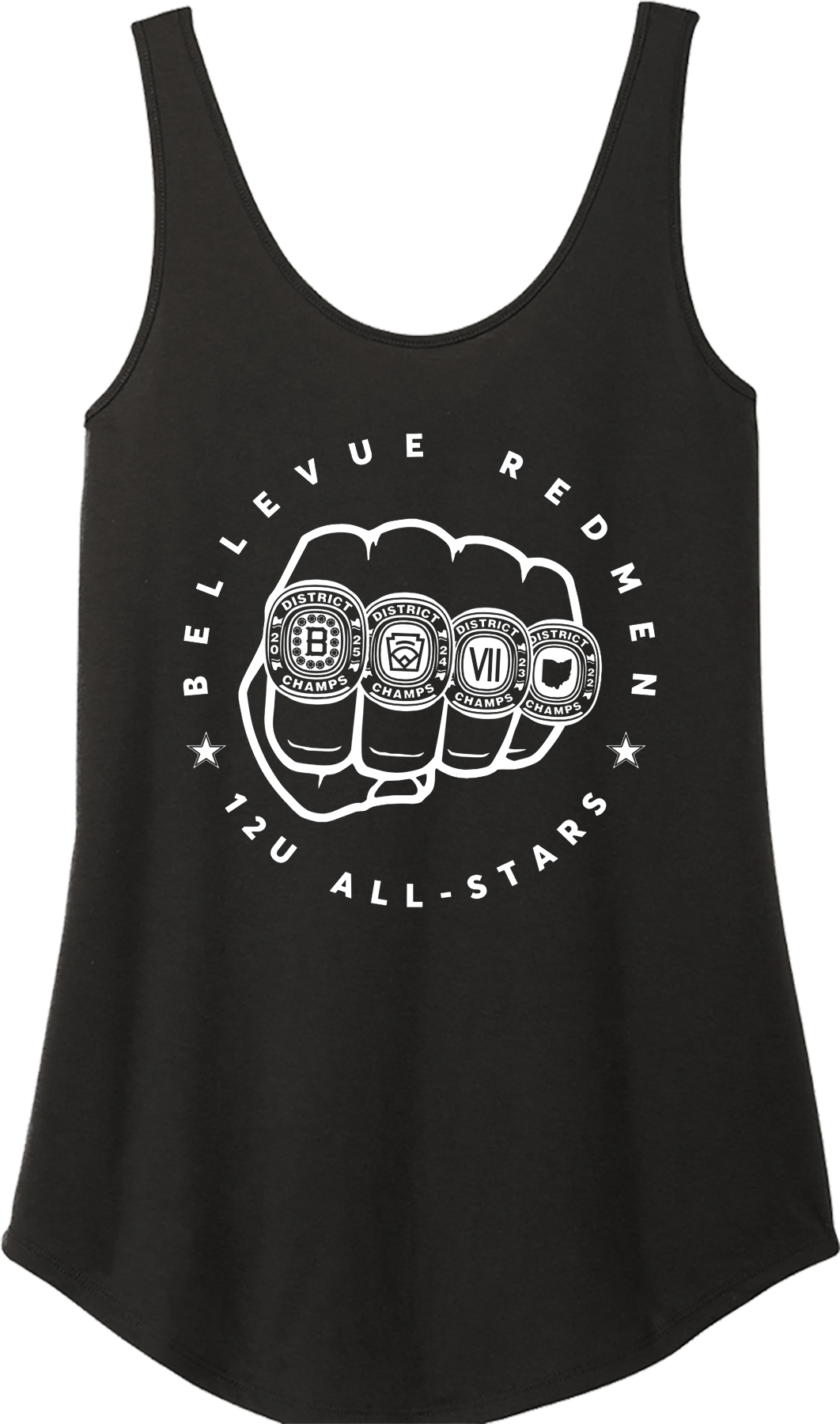 Little League - 2025 12U District Champions - District® Women’s Perfect Tri® Relaxed Tank - DT151