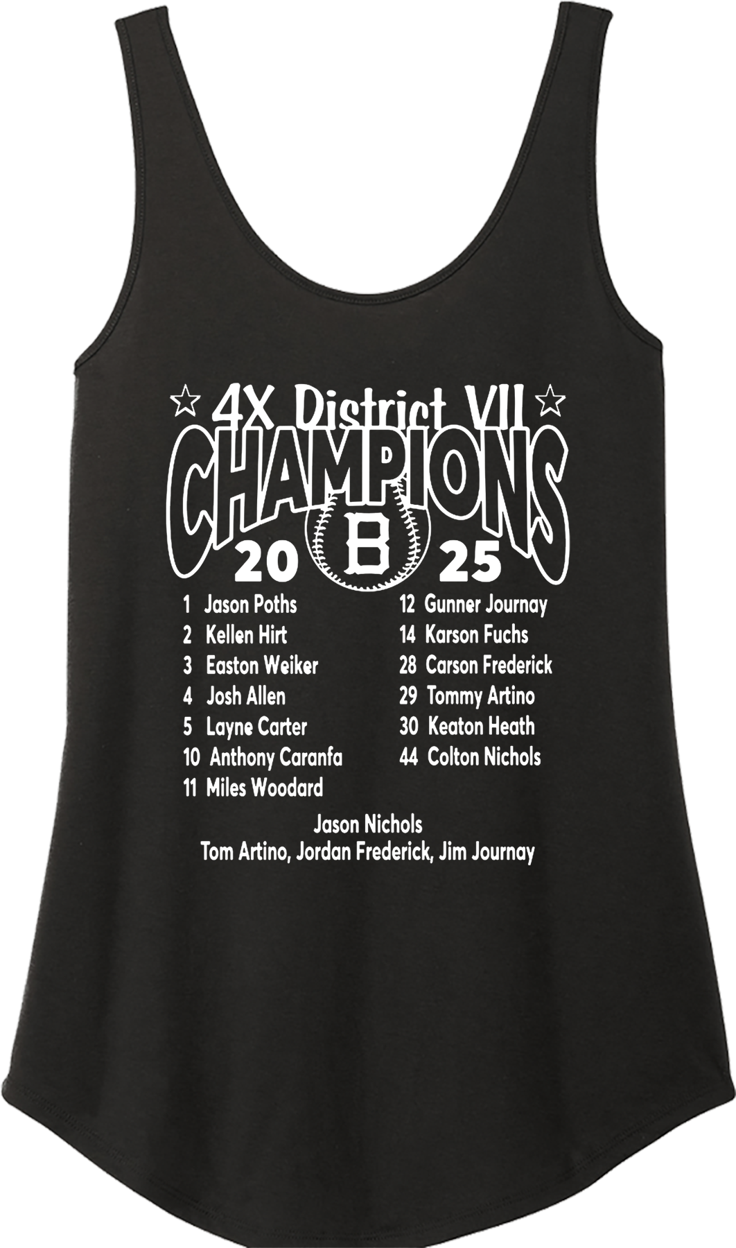 Little League - 2025 12U District Champions - District® Women’s Perfect Tri® Relaxed Tank - DT151