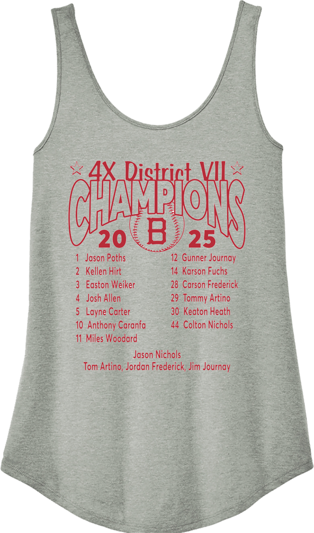 Little League - 2025 12U District Champions - District® Women’s Perfect Tri® Relaxed Tank - DT151