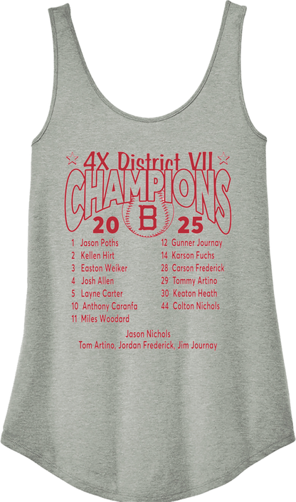 Little League - 2025 12U District Champions - District® Women’s Perfect Tri® Relaxed Tank - DT151