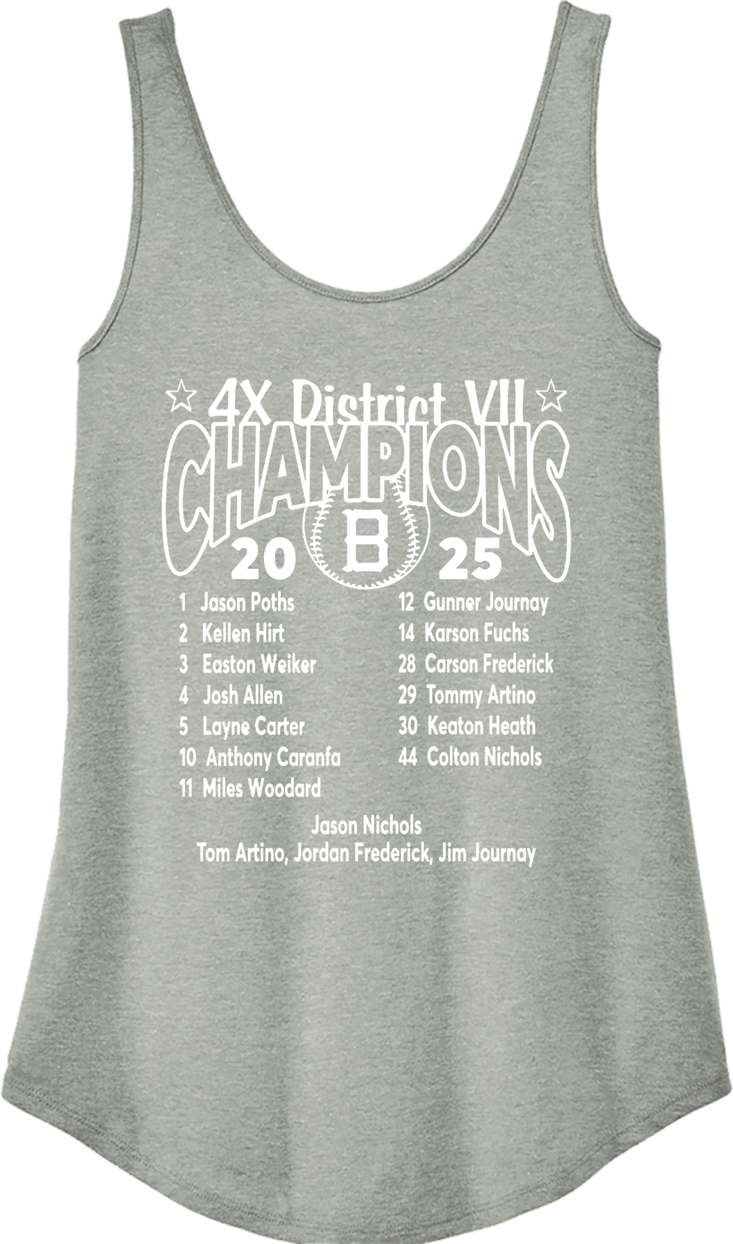 Little League - 2025 12U District Champions - District® Women’s Perfect Tri® Relaxed Tank - DT151