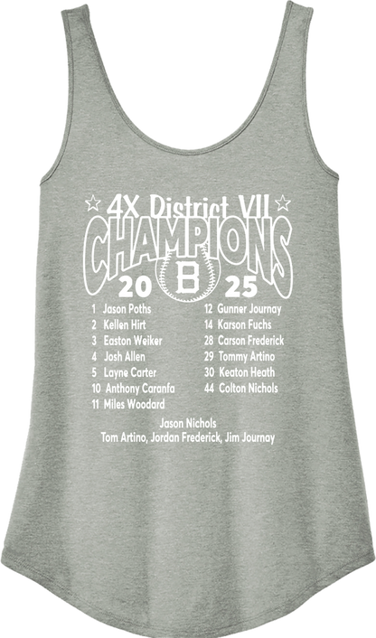 Little League - 2025 12U District Champions - District® Women’s Perfect Tri® Relaxed Tank - DT151