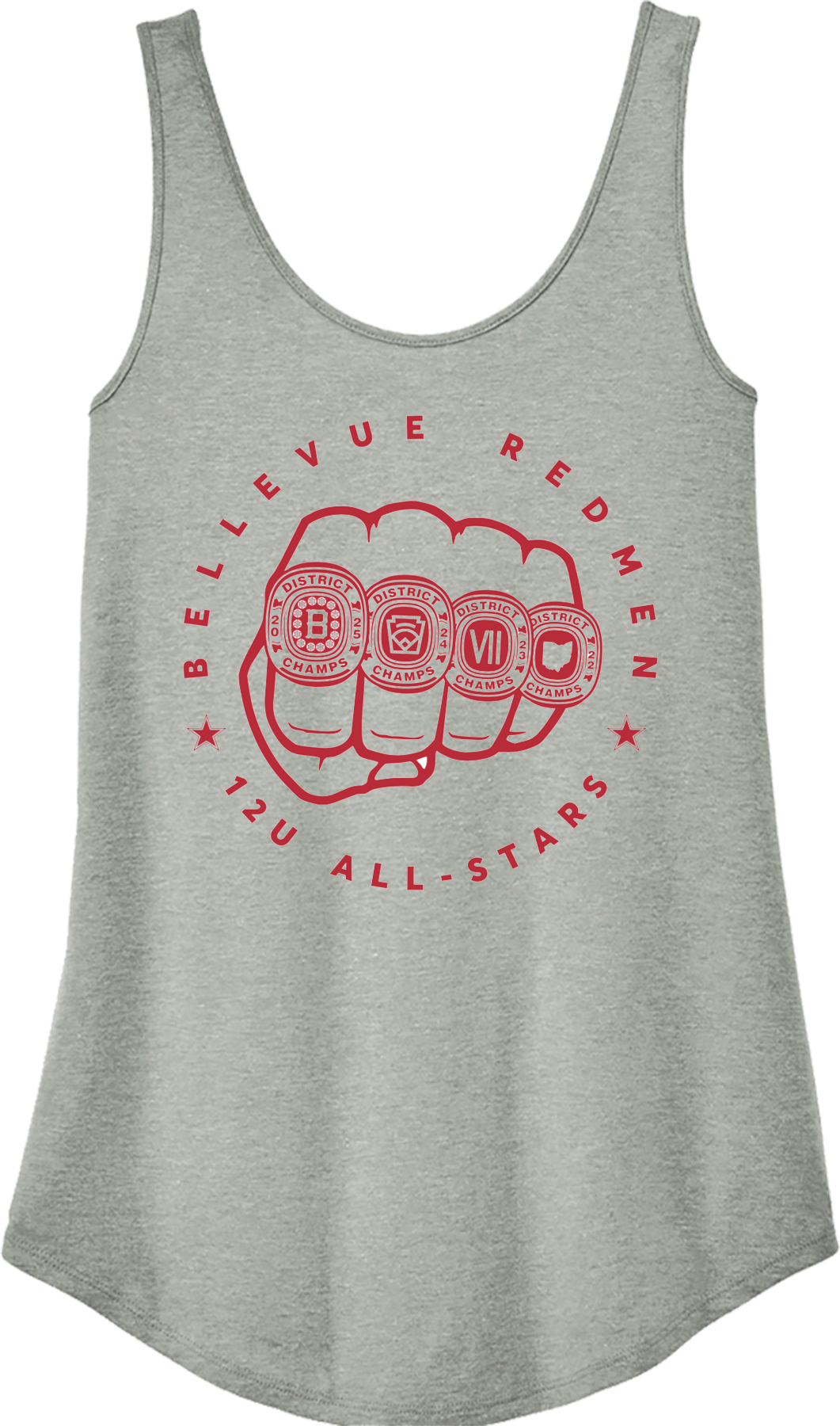 Little League - 2025 12U District Champions - District® Women’s Perfect Tri® Relaxed Tank - DT151