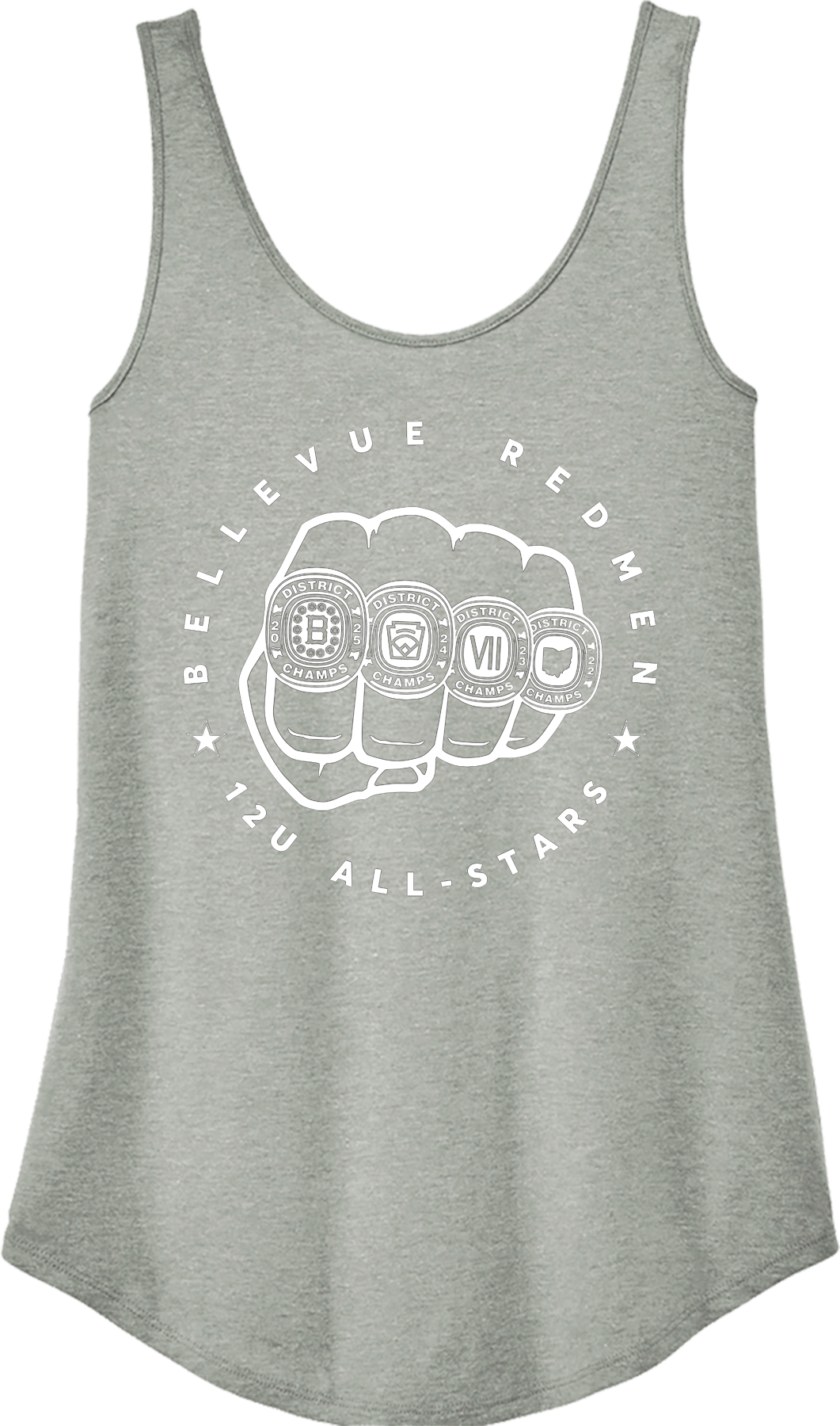 Little League - 2025 12U District Champions - District® Women’s Perfect Tri® Relaxed Tank - DT151