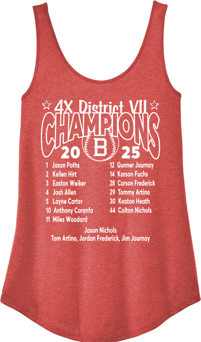 Little League - 2025 12U District Champions - District® Women’s Perfect Tri® Relaxed Tank - DT151
