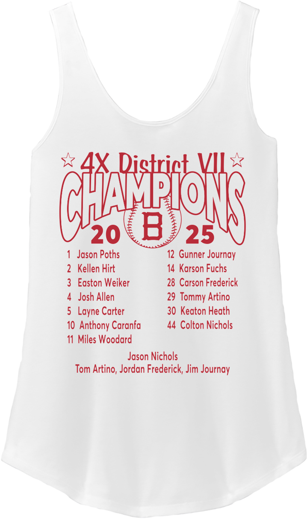 Little League - 2025 12U District Champions - District® Women’s Perfect Tri® Relaxed Tank - DT151