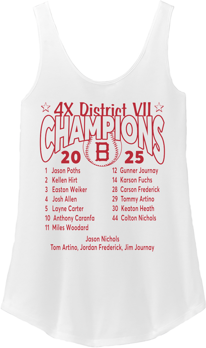 Little League - 2025 12U District Champions - District® Women’s Perfect Tri® Relaxed Tank - DT151