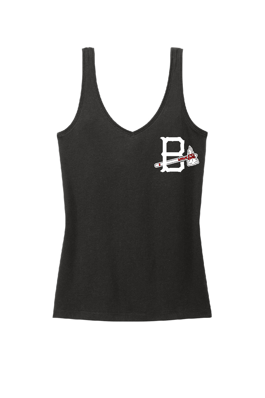 District® Vue Black Chest Women's Perfect Blend® CVC V-Neck Tank DT154