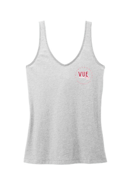 District® Vue Grey Chest Women's Perfect Blend® CVC V-Neck Tank DT154