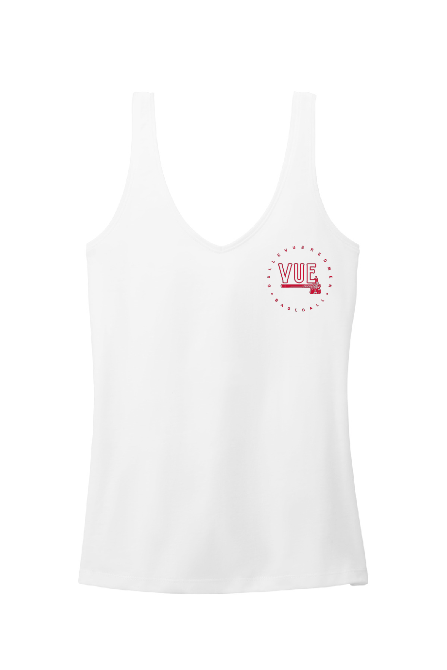 District® Vue White Chest Women's Perfect Blend® CVC V-Neck Tank DT154