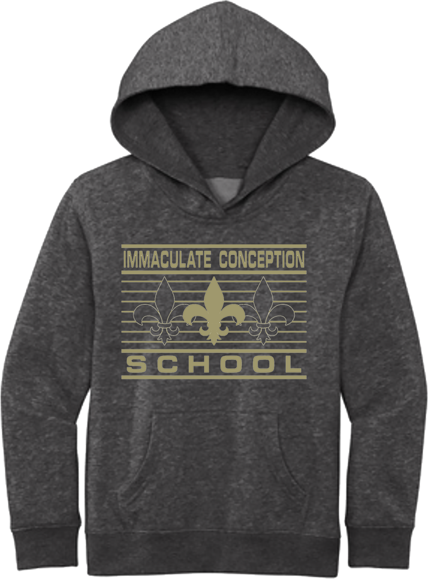 ICS Hoodie - Lines & Fleur De Lis - District® Youth V.I.T.™ Fleece Hoodie - DT6100Y