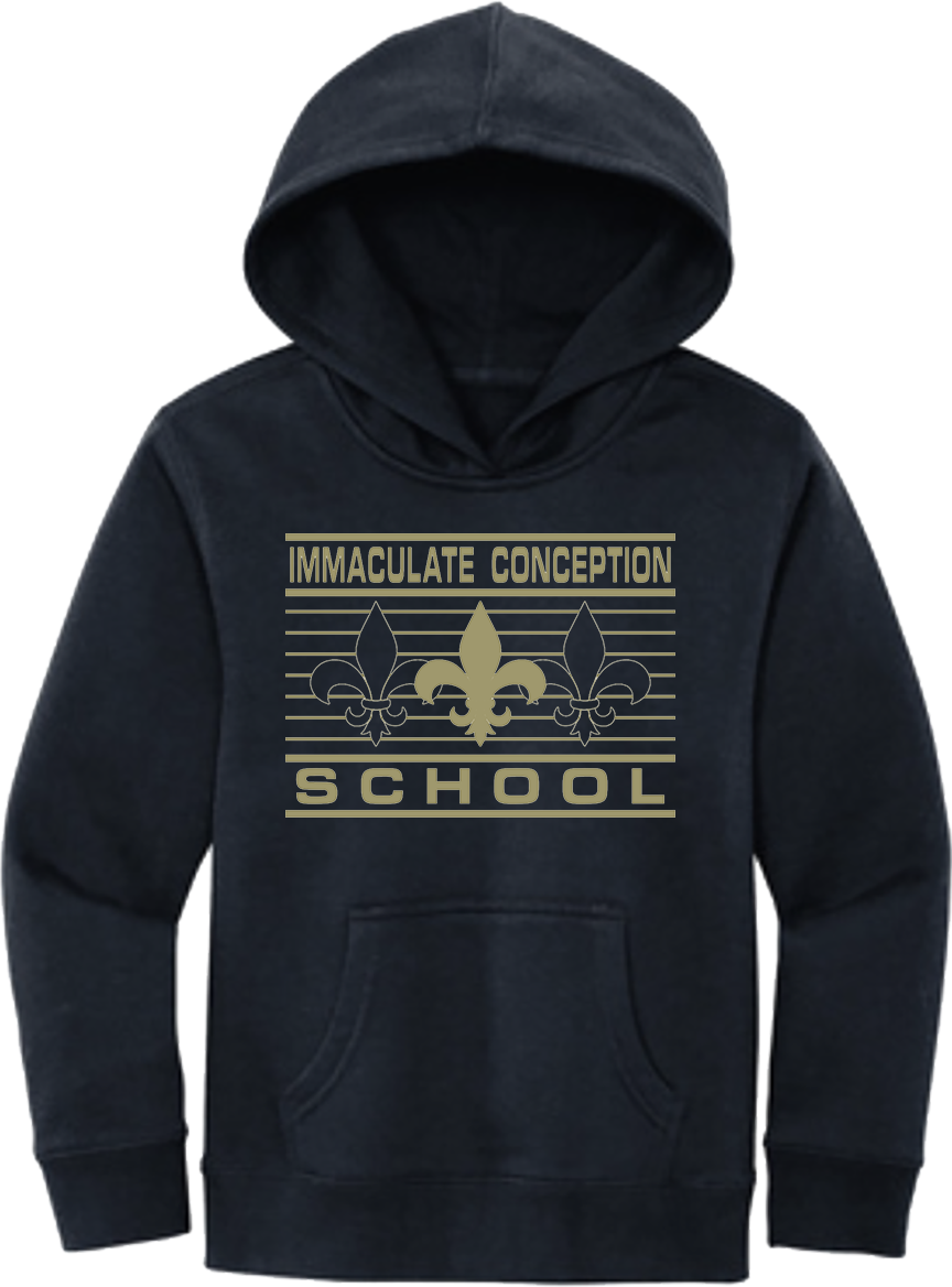 ICS Hoodie - Lines & Fleur De Lis - District® Youth V.I.T.™ Fleece Hoodie - DT6100Y