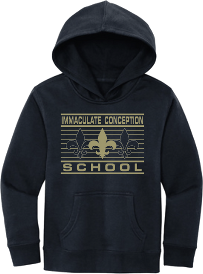 ICS Hoodie - Lines & Fleur De Lis - District® Youth V.I.T.™ Fleece Hoodie - DT6100Y