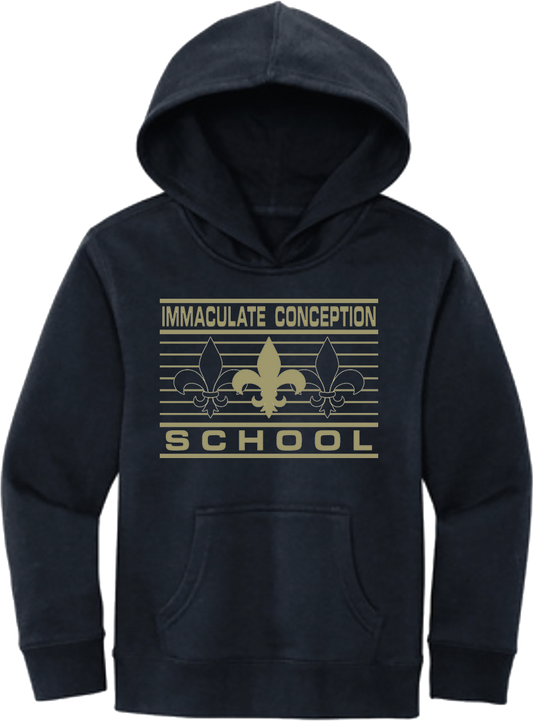 ICS Hoodie - Lines & Fleur De Lis - District® Adult V.I.T.™ Fleece Hoodie - DT6100