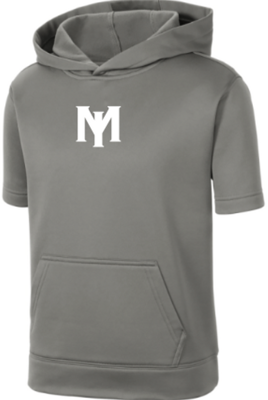 Sport-Tek® Milan Indians Youth Sport-Wick® Fleece Short Sleeve Hooded Pullover YST251