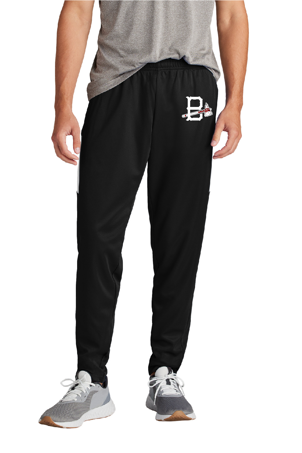 Sport-Tek® Vue Men's Black & White Travel Pant PST800