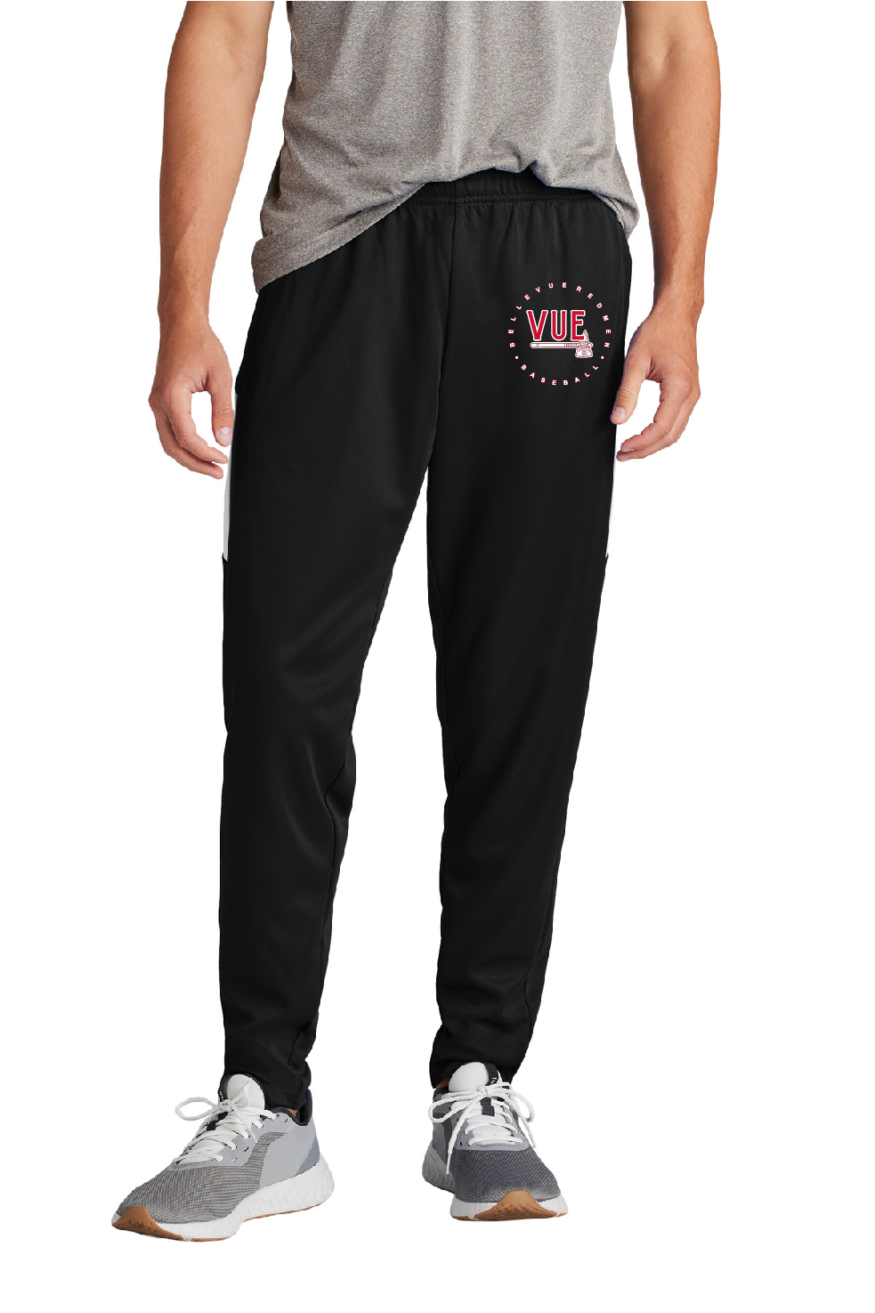 Sport-Tek® Vue Men's Black & White Travel Pant PST800