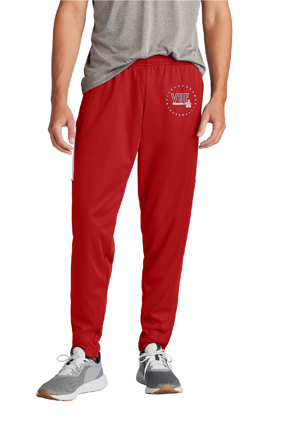 Sport-Tek® Vue Men's Red & White Travel Pant PST800