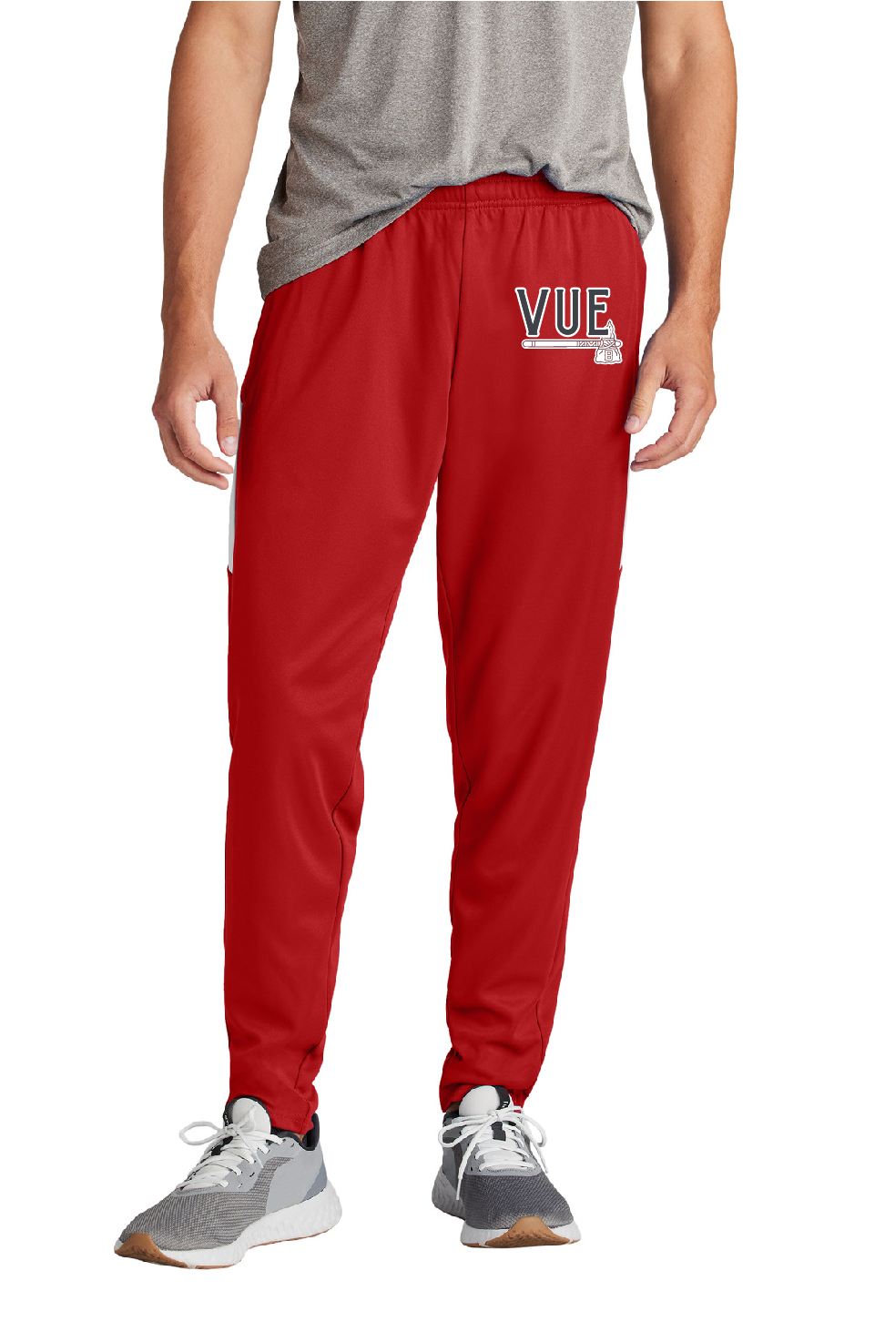 Sport-Tek® Vue Men's Red & White Travel Pant PST800