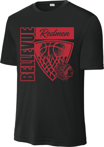 Bellevue Redmen Hoops Hero (red) - Sport-Tek® PosiCharge® Competitor™ Tee - ST350 / YST350