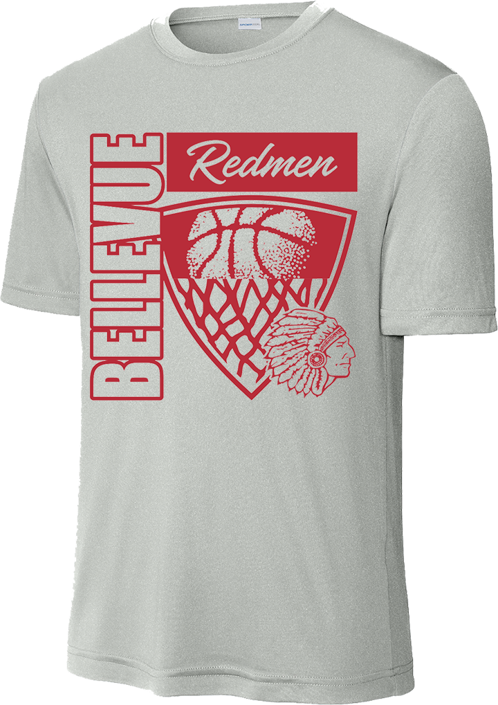 Bellevue Redmen Hoops Hero (red) - Sport-Tek® PosiCharge® Competitor™ Tee - ST350 / YST350