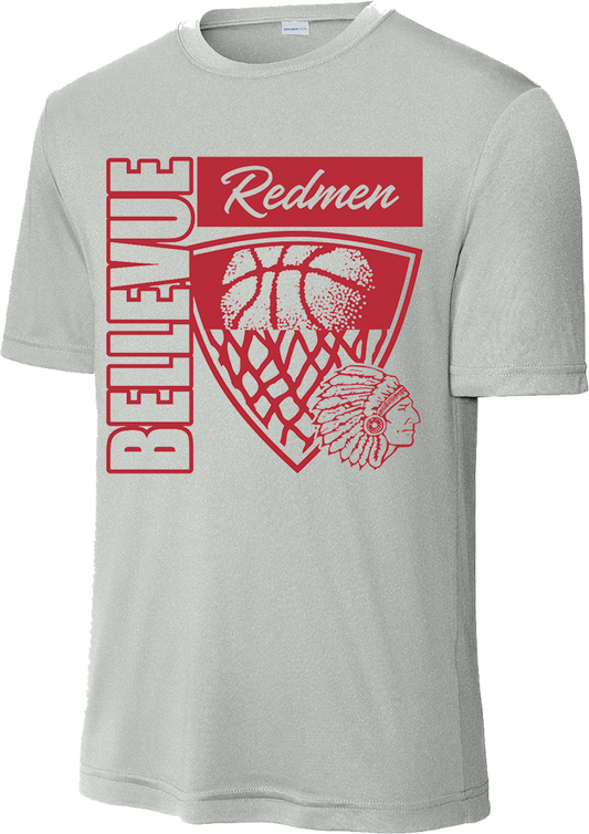 Bellevue Redmen Hoops Hero (red) - Sport-Tek® PosiCharge® Competitor™ Tee - ST350 / YST350