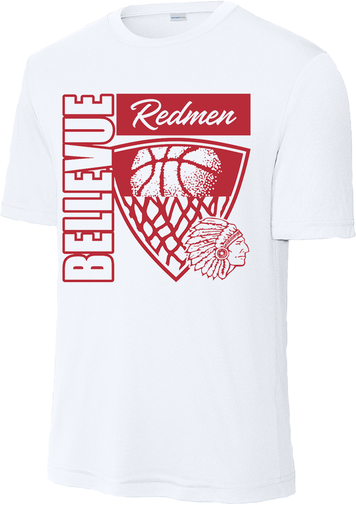 Bellevue Redmen Hoops Hero (red) - Sport-Tek® PosiCharge® Competitor™ Tee - ST350 / YST350