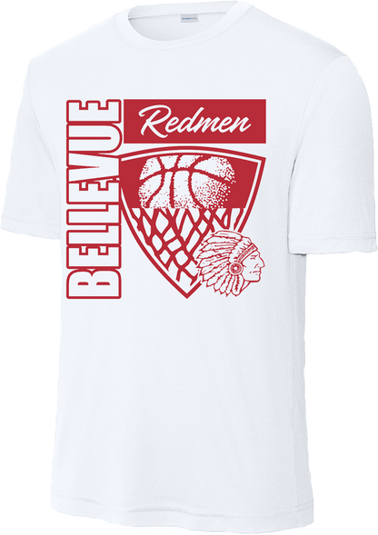 Bellevue Redmen Hoops Hero (red) - Sport-Tek® PosiCharge® Competitor™ Tee - ST350 / YST350