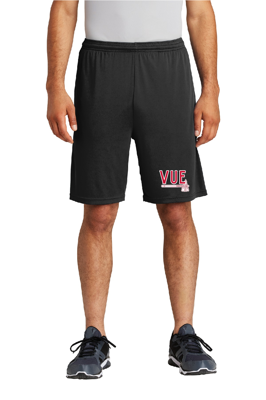 Sport-Tek® Vue Black Men's PosiCharge® Competitor™ Pocketed Short ST355P