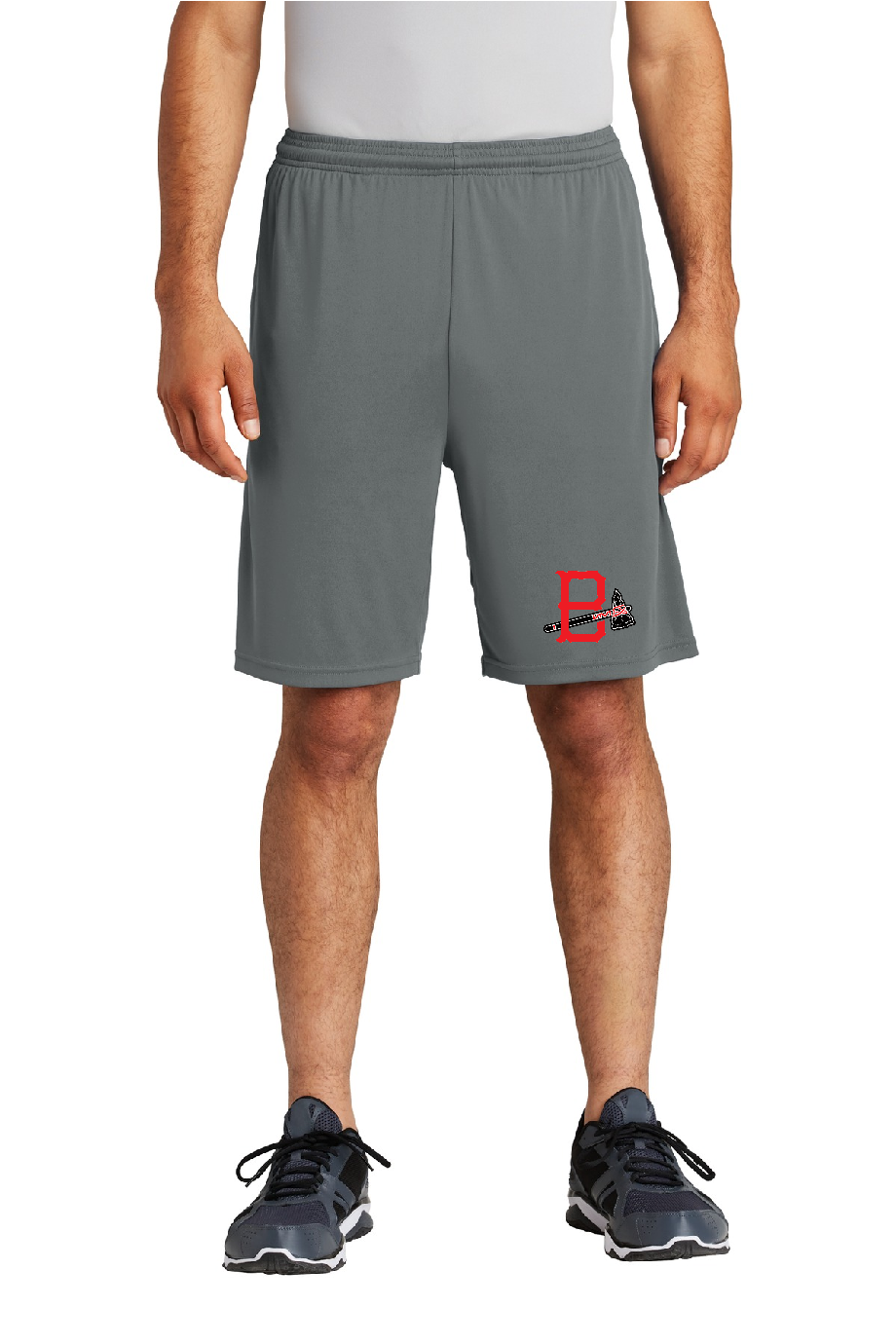 Sport-Tek® Vue Grey Youth PosiCharge® Competitor™ Pocketed Short YST355P